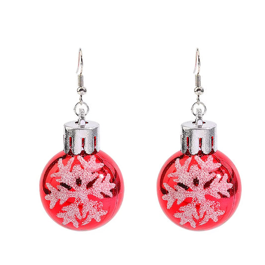 Creative Christmas Bulb Drop Earring Christmas Ball Earrings for Women Christmas Gift Colorful Ball Dangle Earring for Women