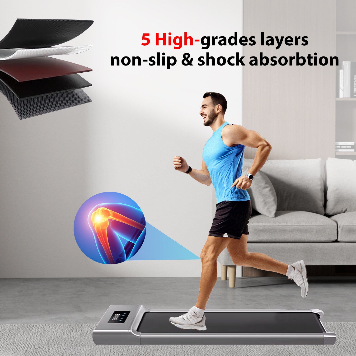 Revolutionize Your Workouts with the Under Desk Treadmill - 12KM/H Walking Pad for Home & Office Fitness