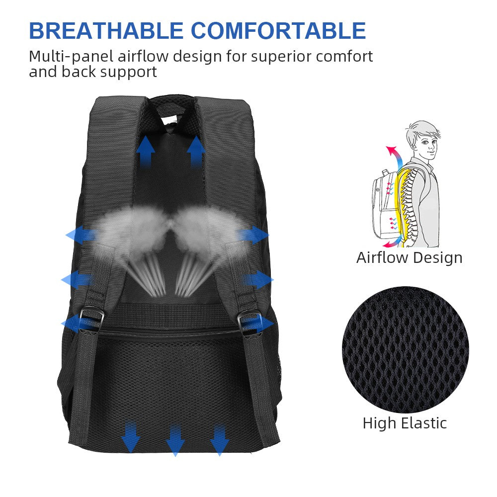 BAIGIO Men Women Laptop Backpack Waterproof 40L Large Rucksack Travel School Bag