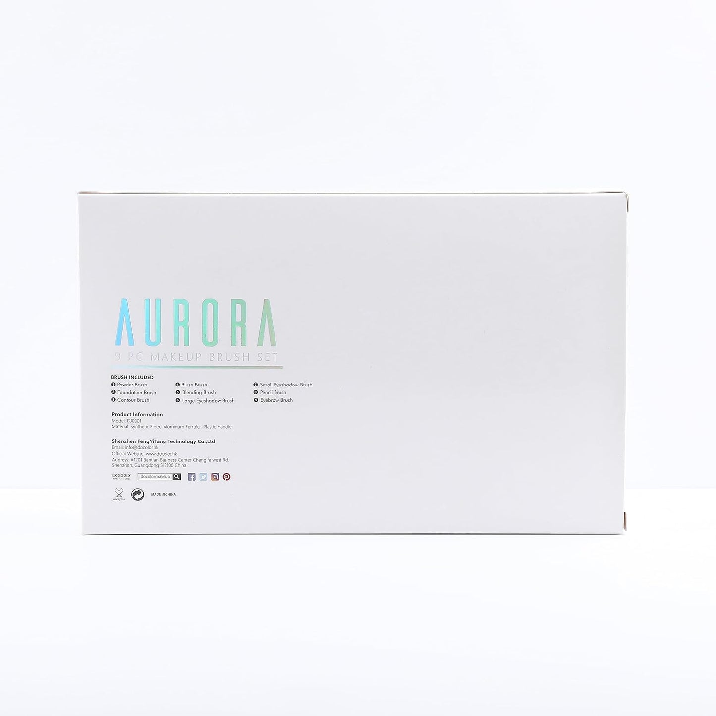 Makeup Brushes  9 Pcs AURORA Makeup Brush Set with Gift Bag Premium Gift Synthetic Kabuki Foundation Blending Face Powder Blush Concealers Eyeshadow Make up Brushes