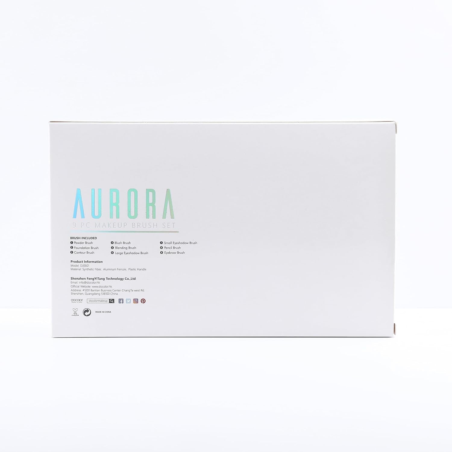 Makeup Brushes  9 Pcs AURORA Makeup Brush Set with Gift Bag Premium Gift Synthetic Kabuki Foundation Blending Face Powder Blush Concealers Eyeshadow Make up Brushes