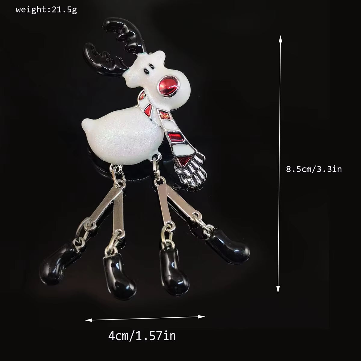 Classic Fashion Christmas Brooches Fun Cute Christmas T-Shirt Reindeer Girl Brooch Christmas Gift