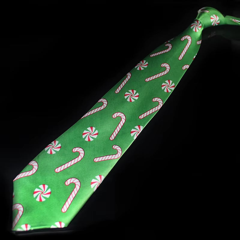 Novelty Design Christmas Ties Red Good Quality Printed Necktie Halloween Christmas Tree Snowman Elk Tie for Men Christmas Gift