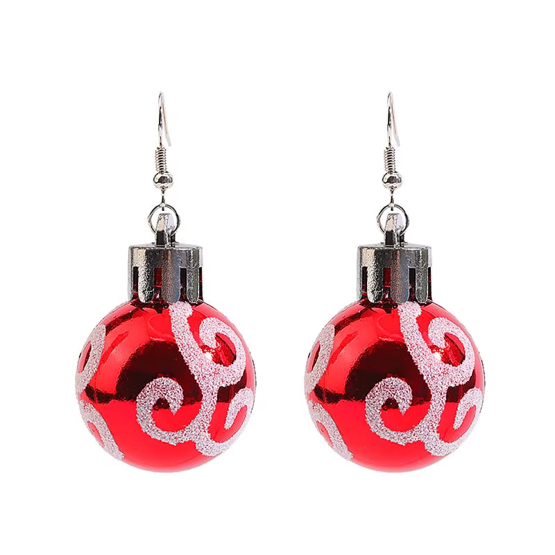 Creative Christmas Bulb Drop Earring Christmas Ball Earrings for Women Christmas Gift Colorful Ball Dangle Earring for Women