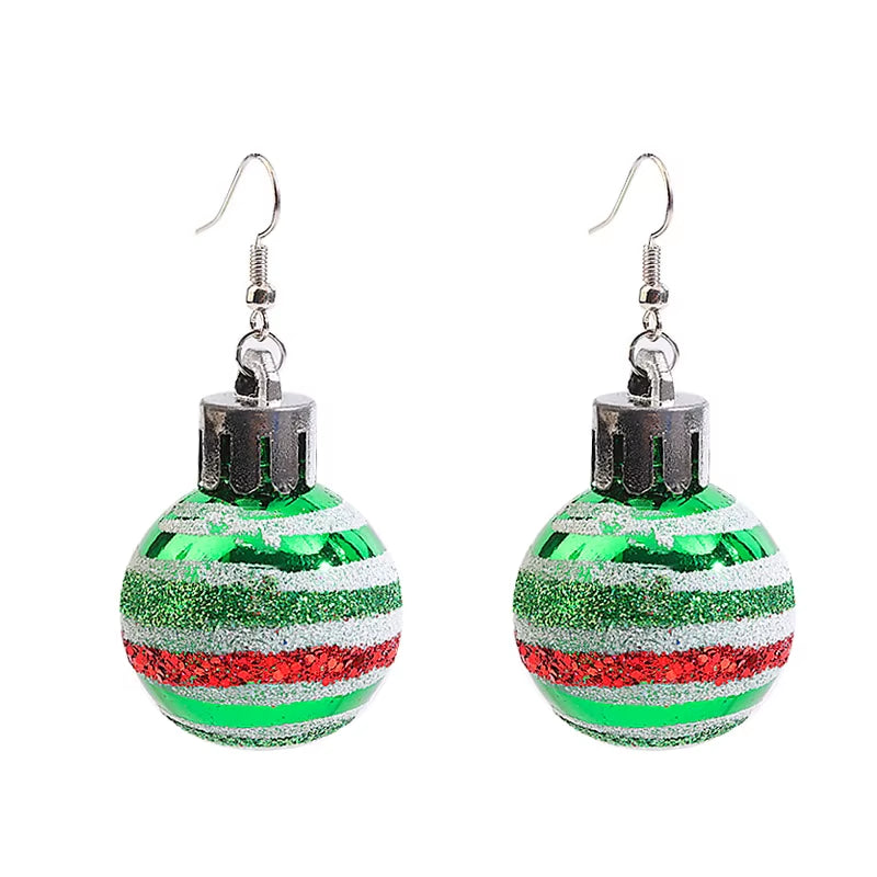 Creative Christmas Bulb Drop Earring Christmas Ball Earrings for Women Christmas Gift Colorful Ball Dangle Earring for Women