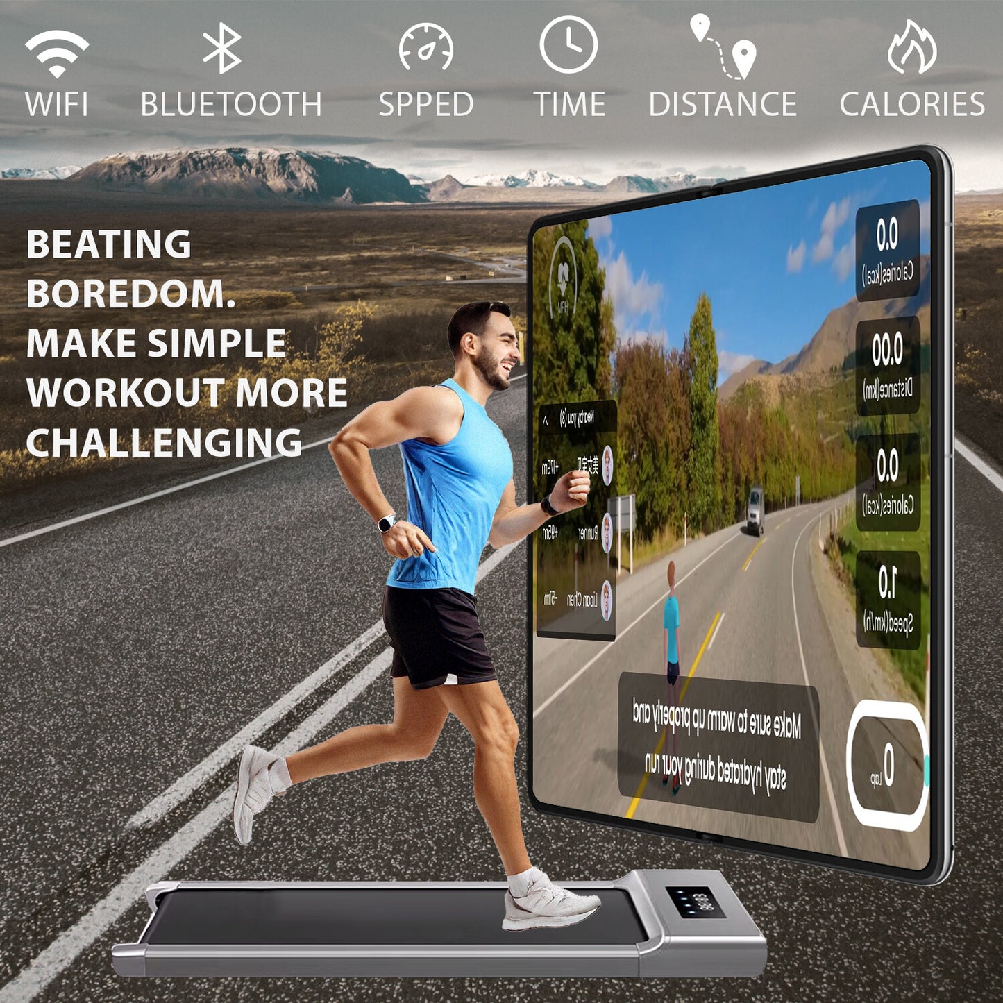 Revolutionize Your Workouts with the Under Desk Treadmill - 12KM/H Walking Pad for Home & Office Fitness