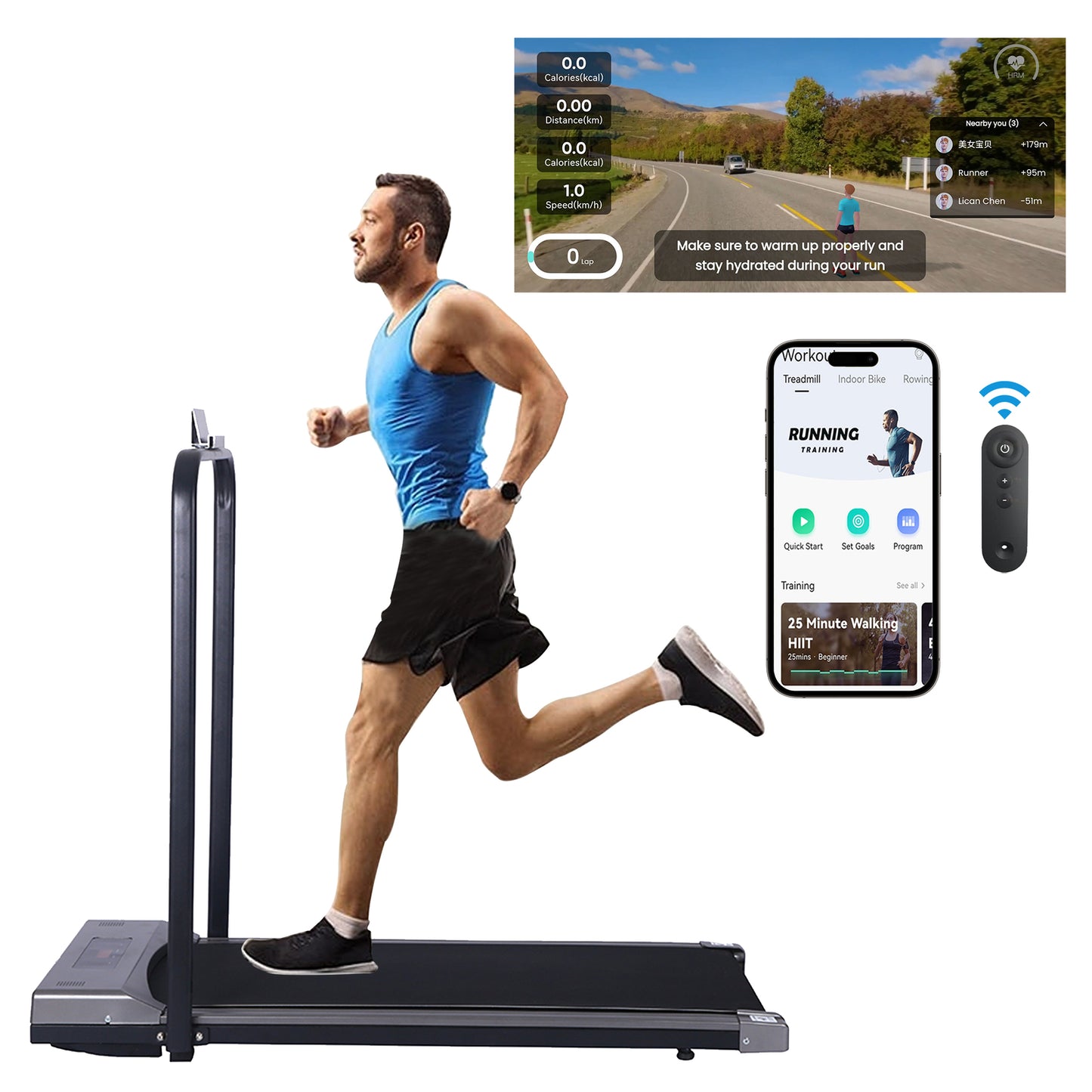 Revolutionize Your Workouts with the Under Desk Treadmill - 12KM/H Walking Pad for Home & Office Fitness