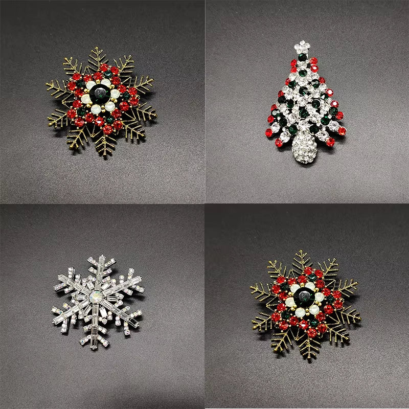 BROOCH 2020 New Christmas Snowflake Christmas Tree High-End Brooch Christmas Gift Decoration Clothing Accessories Enamel Pin