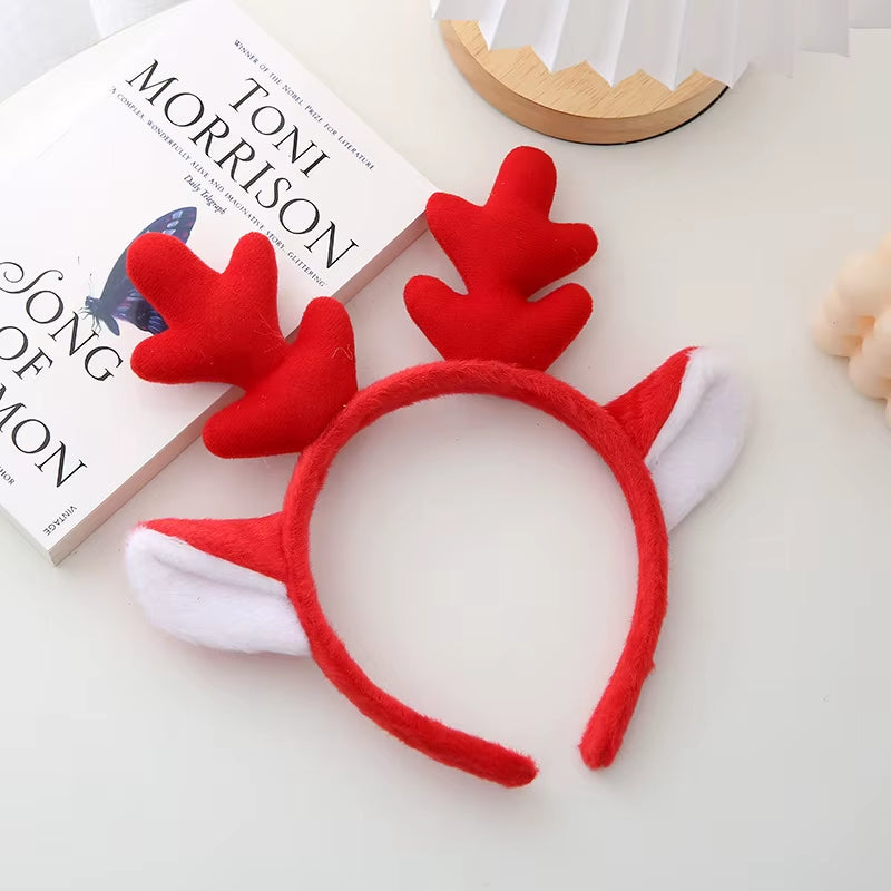 Merry Christmas Reindeer Antler Hair Hoop Xmas Kids Headband Headwear Christmas Home Decorations New Year Christmas Decor