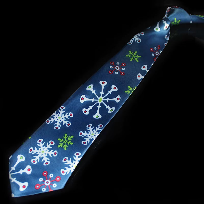 Novelty Design Christmas Ties Red Good Quality Printed Necktie Halloween Christmas Tree Snowman Elk Tie for Men Christmas Gift