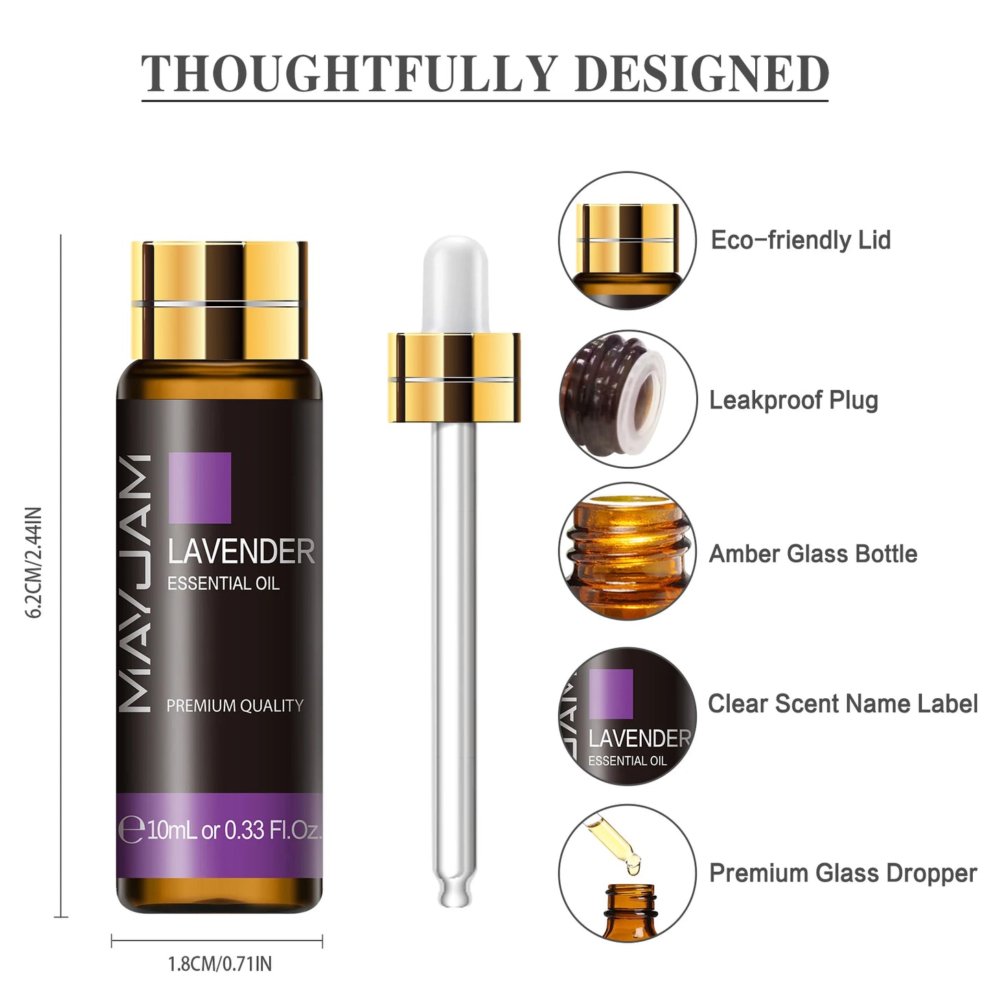 Support Dropshipping 10ML Lavender Rose Eucalyptus Jasmine Vanilla Mint Sandalwood Tea Tree Orange Diffuser Aroma Essential Oil