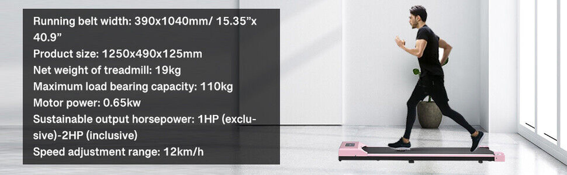 Revolutionize Your Workouts with the Under Desk Treadmill - 12KM/H Walking Pad for Home & Office Fitness