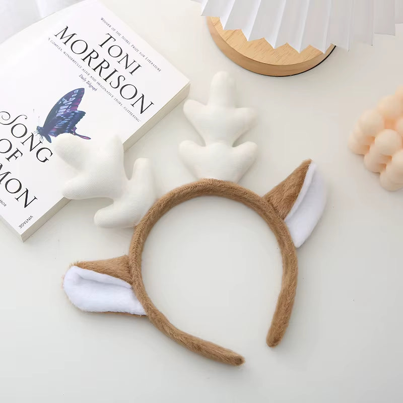 Merry Christmas Reindeer Antler Hair Hoop Xmas Kids Headband Headwear Christmas Home Decorations New Year Christmas Decor