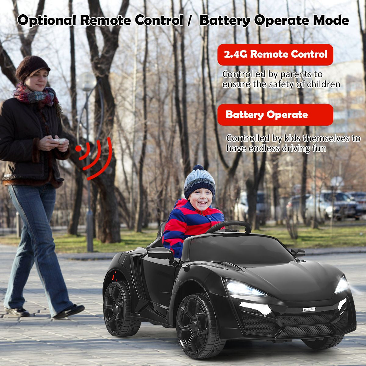12V Electric Kids Car Wth 2.4G Remote Control and Spring Suspension